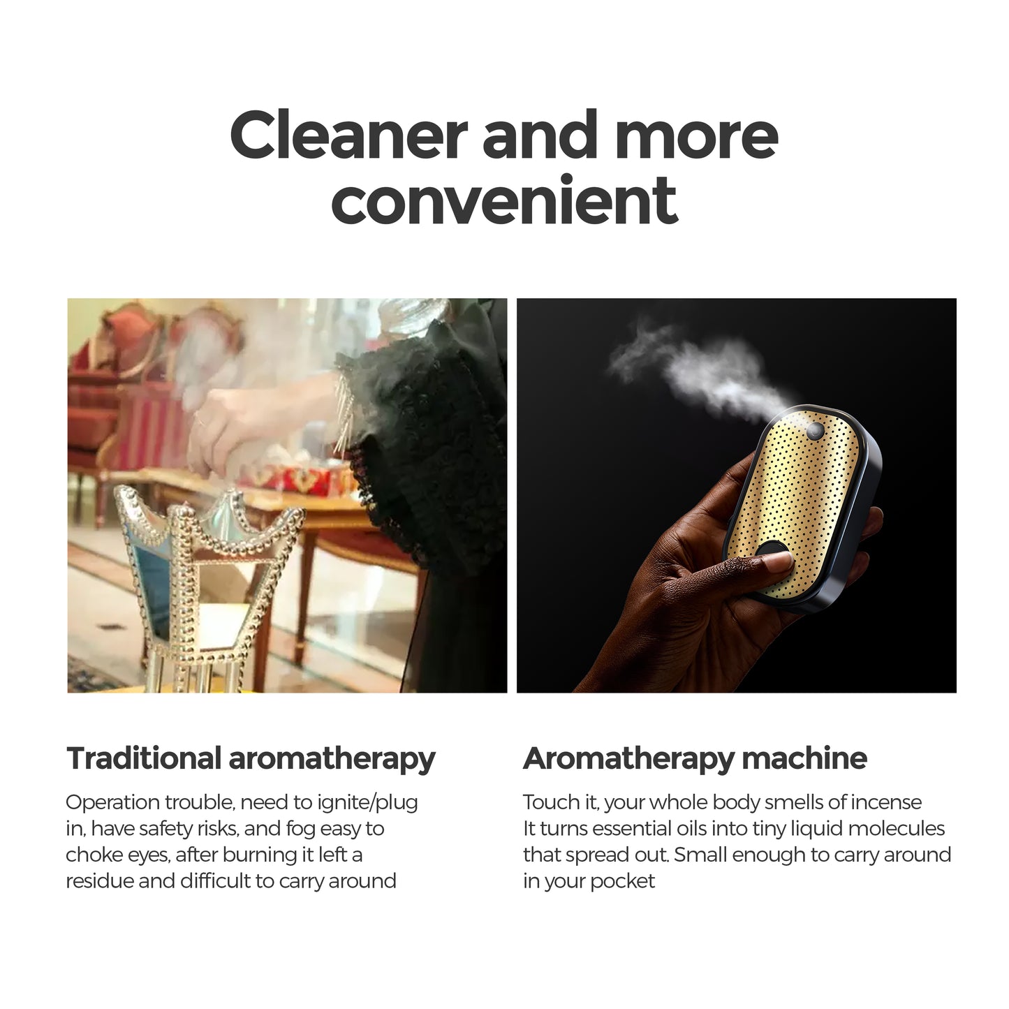 جهاز بخور ذكي محمول يحول زيت العود إلى بخور