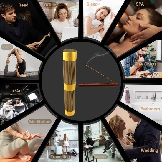 417pcs Bakhory Oud Incense Sticks 1.4mm Thick (100g) – Soft Smell Oud Luxury Gifting Pack