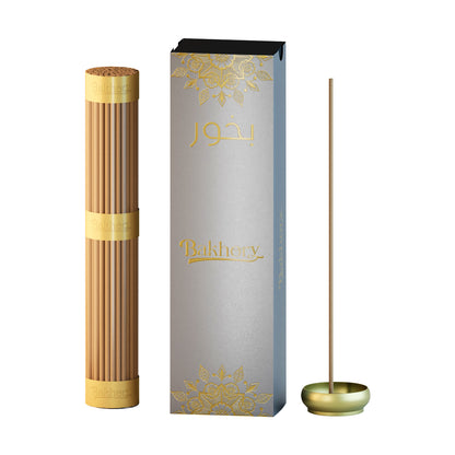 111pcs Bakhory Oud Incense Sticks 3mm Thick 21cm (100g) – Strong Aroma Oud Incense for Home & Office