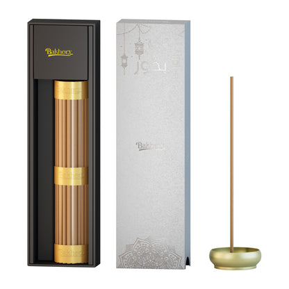 70 قطعة - أعواد بخور عود بخوري بسمك 3 ملل متر (50 جرام) مع مبخرة نحاسية للديكور المنزلي