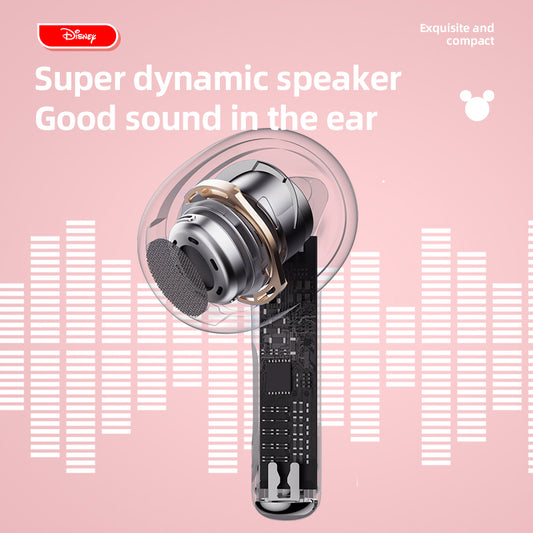 سماعات أذن بلوتوث من ديزني باللون الأسود