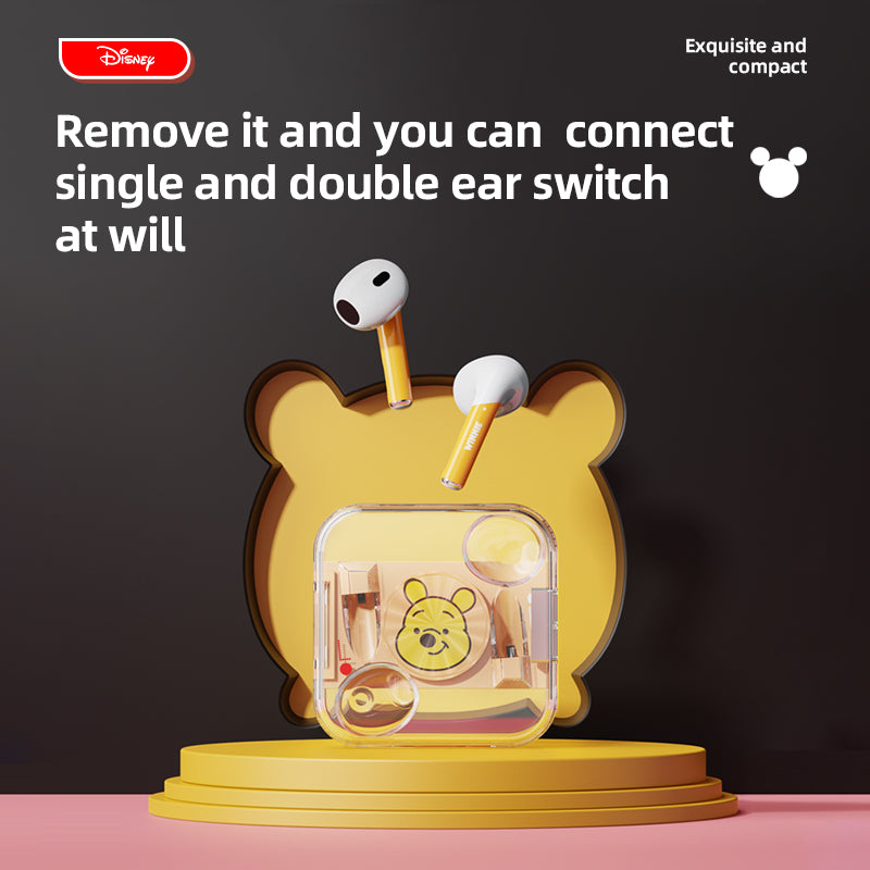 سماعات أذن بلوتوث من ديزني باللون الأسود