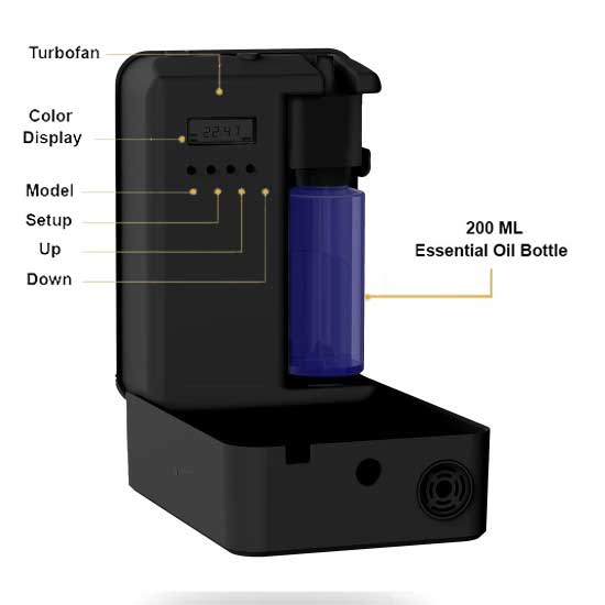 موزع بلوتوث كبير + 120 مل زيت للمساحات الكبيرة