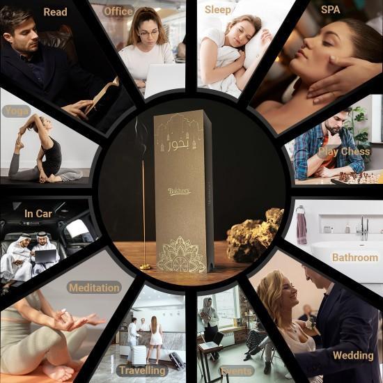 100pcs- Bakhory 3mm Oud Incense sticks - 52gm with copper SA