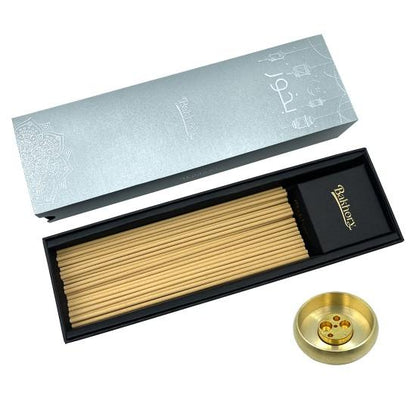 70pcs- Bakhory Oud Incense Sticks 3mm thick (50g) With Copper Incense Burner for Home Decoration SA