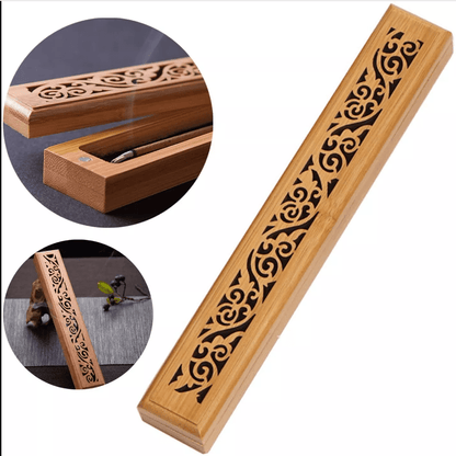111pcs- Bakhory Oud Incense Sticks 3mm - FREE wooden Incense burner