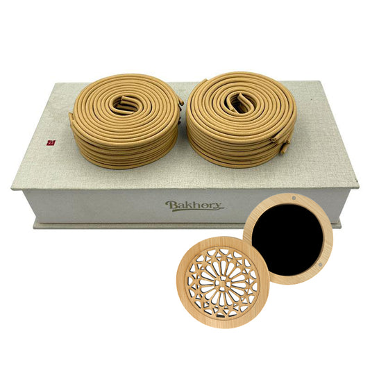 Bakhory Cambodian 40pcs Round Oud Incense Sticks – Long Burning Bakhoor Sticks for Home (Up to 4 Hours Each)