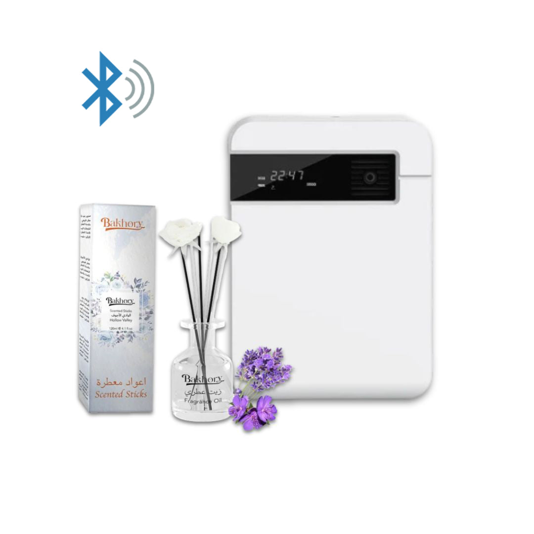 موزع بلوتوث كبير + 120 مل زيت للمساحات الكبيرة