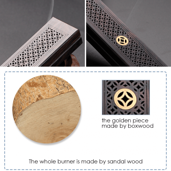 Bakhory Oud Sandalwood Incense Burner (130g) For Incense Sticks for Home Decoration