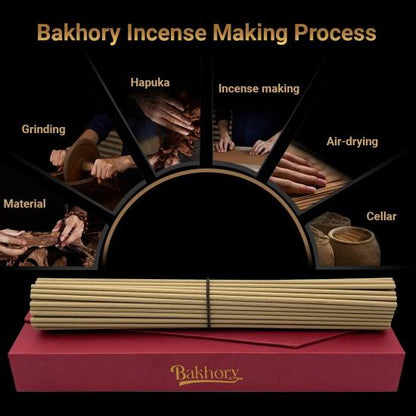 76pcs Bakhory Cambodian Oud Incense Sticks 3mm (70g) – Premium Strong Smell Oud for Home Décor