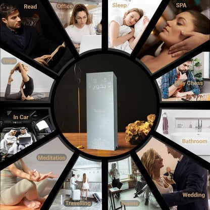 70 قطعة - أعواد بخور عود بخوري بسمك 3 ملل متر (50 جرام) مع مبخرة نحاسية للديكور المنزلي