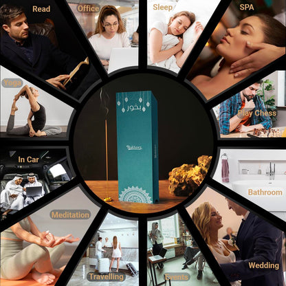 275pcs Bakhory Oud Incense Sticks 1.4mm (50g) with Copper Burner – Light Fragrance Oud Gift Set