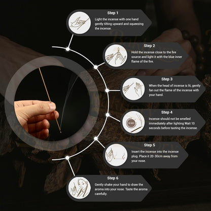 275pcs Bakhory Oud Incense Sticks 1.4mm (50g) with Copper Burner – Light Fragrance Oud Gift Set