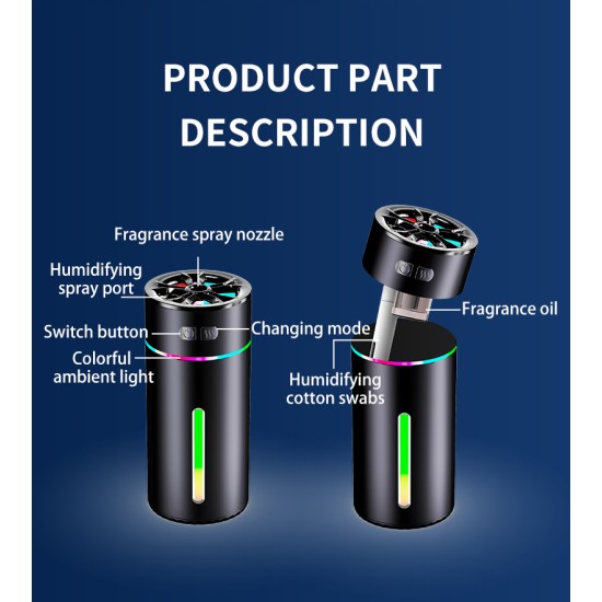 Car Air Freshener 3 Speed For Auto Car Dual-Port Perfume Diffuse